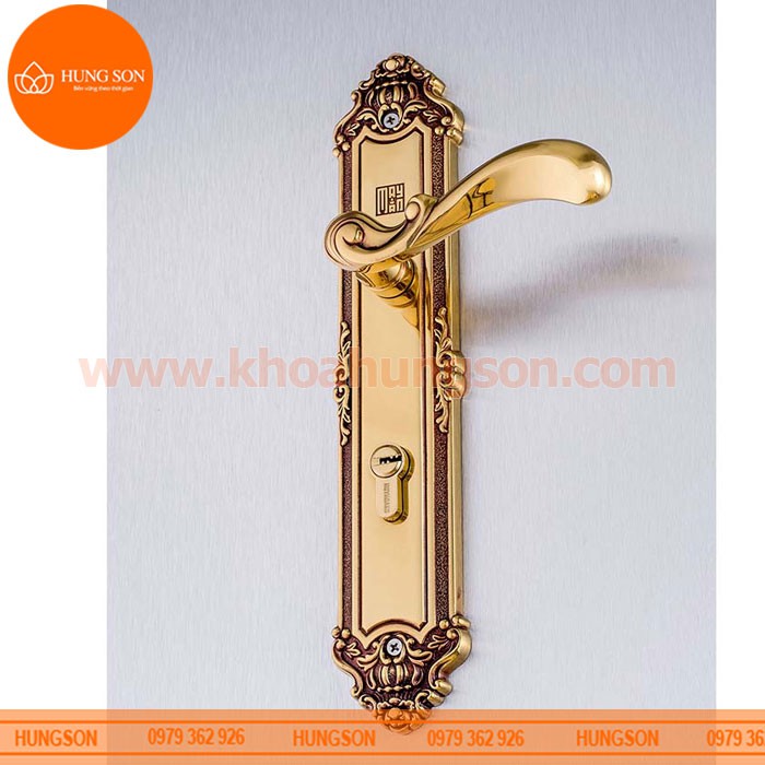 KHÓA TAY NẮM CỬA ĐI ĐỒNG THAU HUY HOÀNG HC 8529