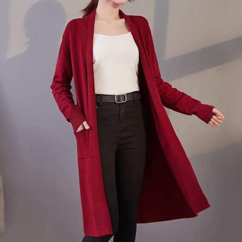 Áo khoác cardigan dáng dài mịn dày hàng cao cấp