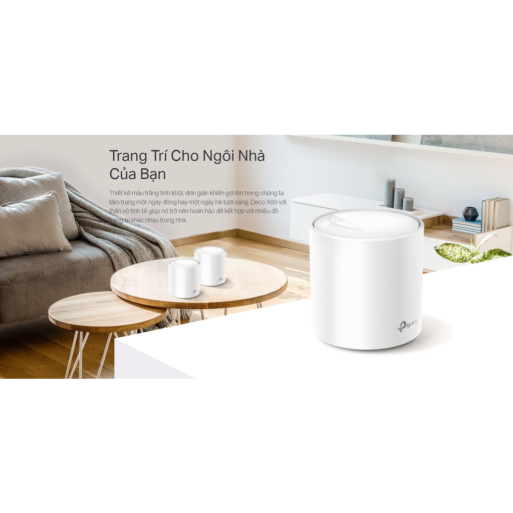 Bộ Phát Wifi Mesh TP-Link Deco X60(3-Pack) Wifi 6 AX3000