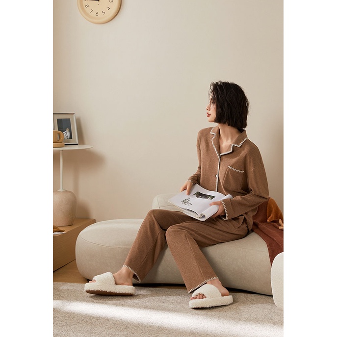 Dép bông đi trong nhà POSEE PS4009W chống trượt thời trang thu đông 2022 đáng yêu dành cho nữ