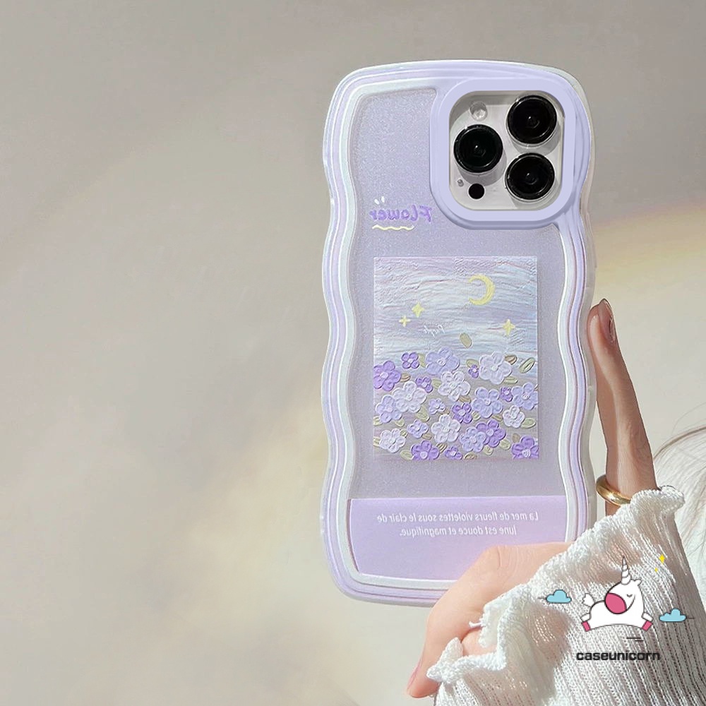 Ốp Điện Thoại Mềm Họa Tiết Hoa Tím Cho IPhone 11 14 12 13 Pro MAX 6 6s 7 8 14 Plus XR X XS MAX SE 2020