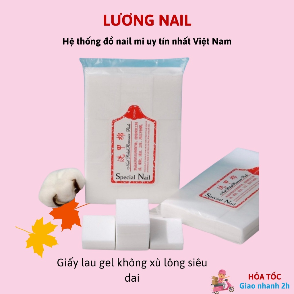Giấy lau gel nail giấy chùi gel loại xịn Cứng không rụng lông