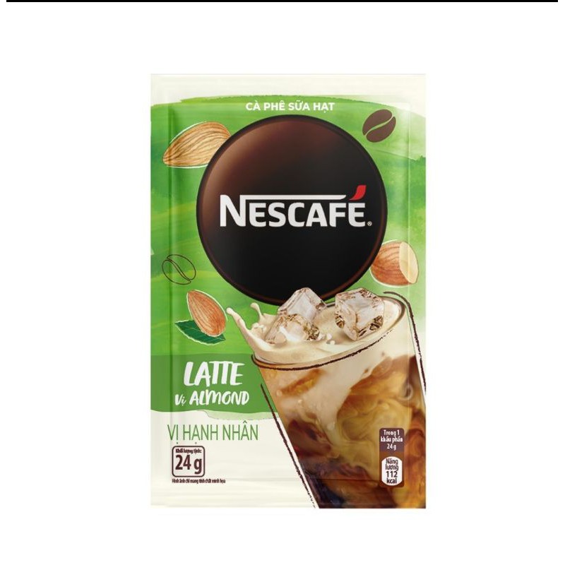 Cà Phê Hòa Tan Nescafé Latte Sữa Hạt Vị Hạnh Nhân,hạt phỉ hộp 240g