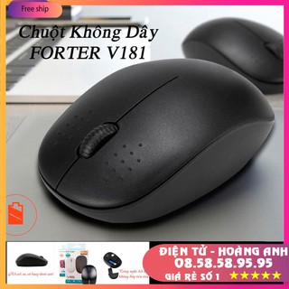 Chuột không dây Forter V181 – W1 W9 – màu đen hang chuẩn xài được trên tất cả bề mặt bóng