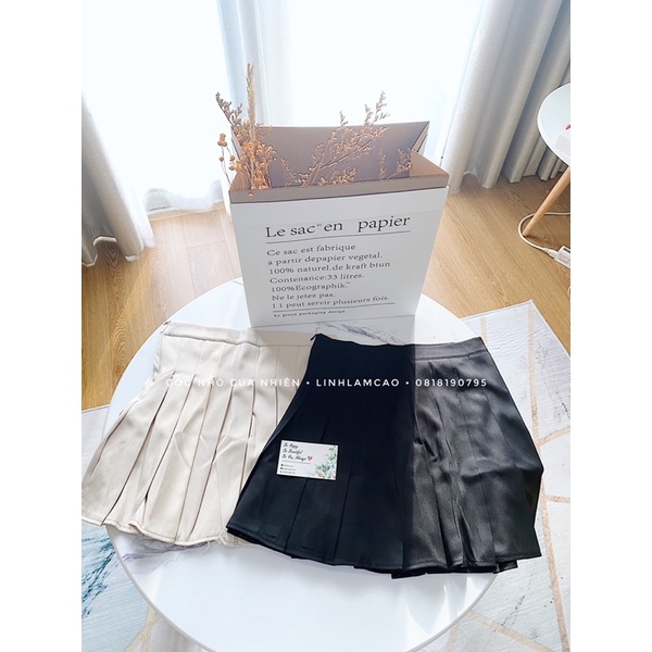[ẢNH THẬT+VIDEO] Set Áo Vest Croptop  Và Chân Váy Xếp Ly Miniskirt Dành Cho Chị Em Công Sở Lười Nghĩ Hôm Nay Mặc Gì