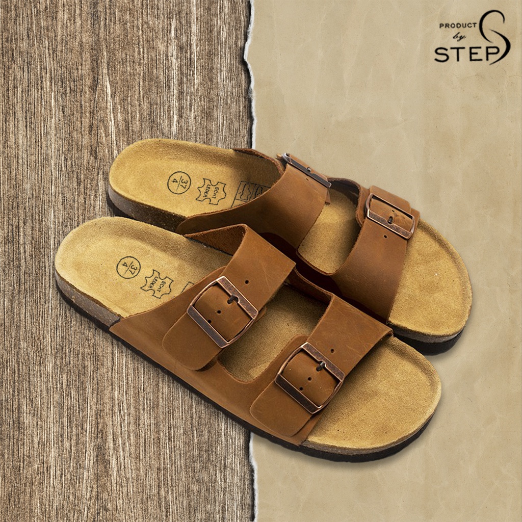 Dép đế trấu Unisex Da Quai 2 khóa