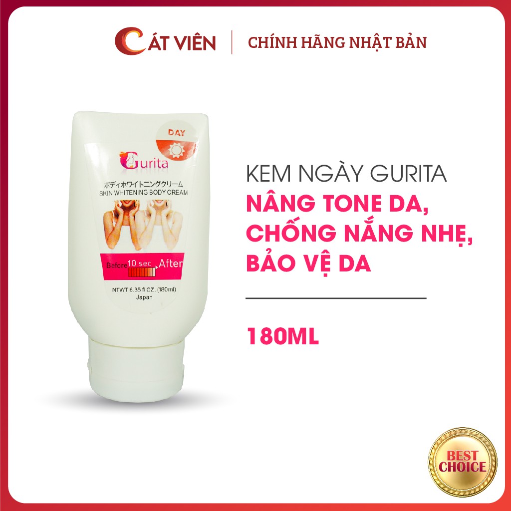 Kem dưỡng trắng da, nâng tone tức thì, cấp ẩm, chống lão hoá da toàn thân Gurita Nhật Bản - Kem body ngày | BigBuy360 - bigbuy360.vn