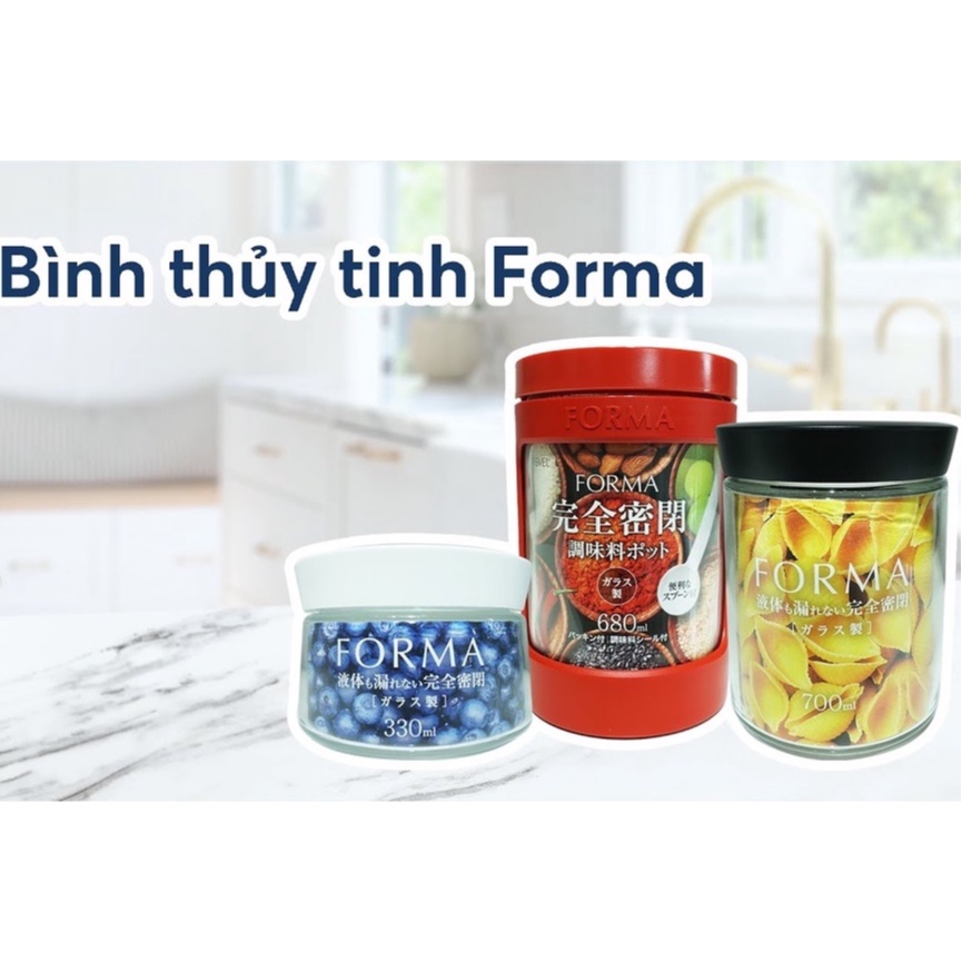 [Bộ sưa tập] Hộp thuỷ tinh trữ thức ăn Forma - Chính hãng inochi - Tiêu chuẩn nhật bản