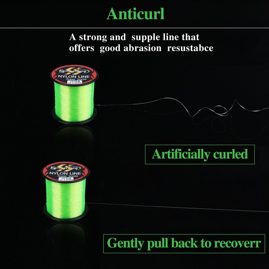 Cuộn Dây Câu Cá Sougayilang 500M 11lb-36.3lb Bằng Nylon Mịn