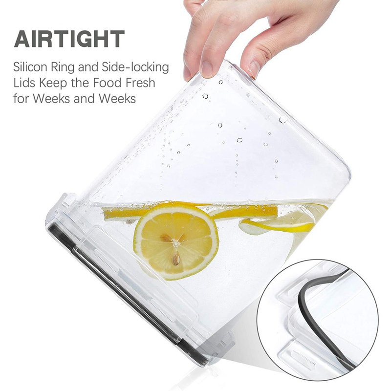 Bộ 2 Hộp Đựng Thực Phẩm Khô Dung Tích 6.5L Có Nắp Đậy Tiện Dụng