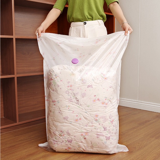 Túi hút chân không bảo quản quần áo chống ẩm mốc, tiết kiệm đên 70%không gian tủ (từ 5 túi tặng bơm tay)