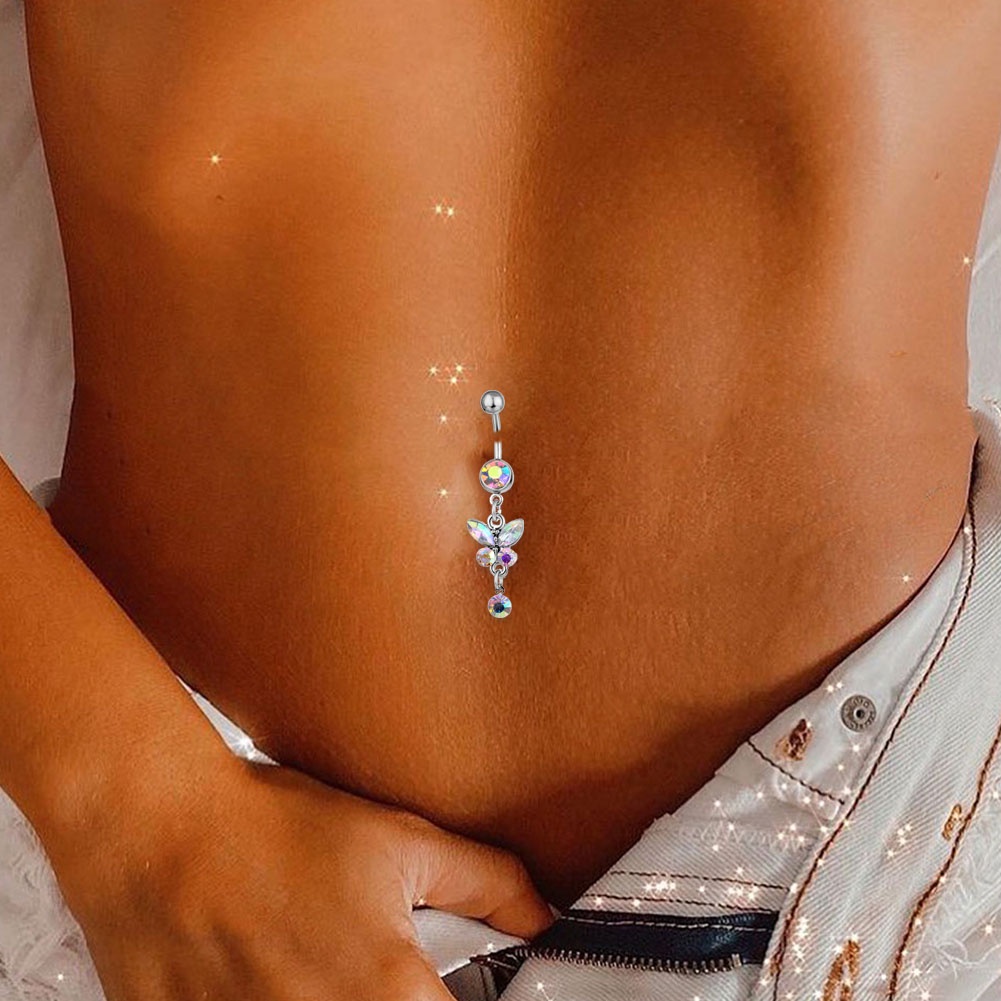 1 Khuyên RốN HìNh BướM ĐíNh Đá Xinh XắN