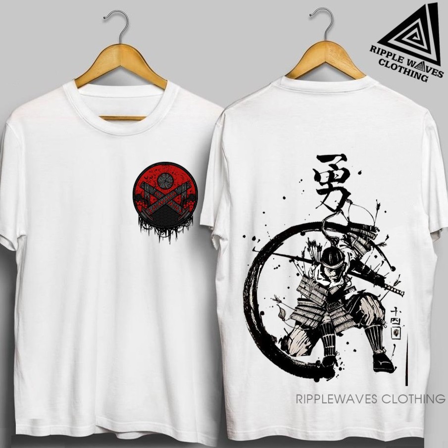Áo Thun unisex In 2 Mặt Samurai Nhật Bản