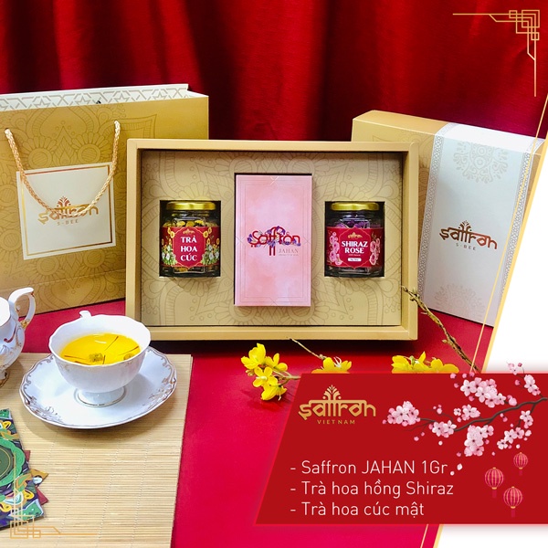 Hộp quà tặng tết 2022 nhụy hoa nghệ tây Saffron Jahan