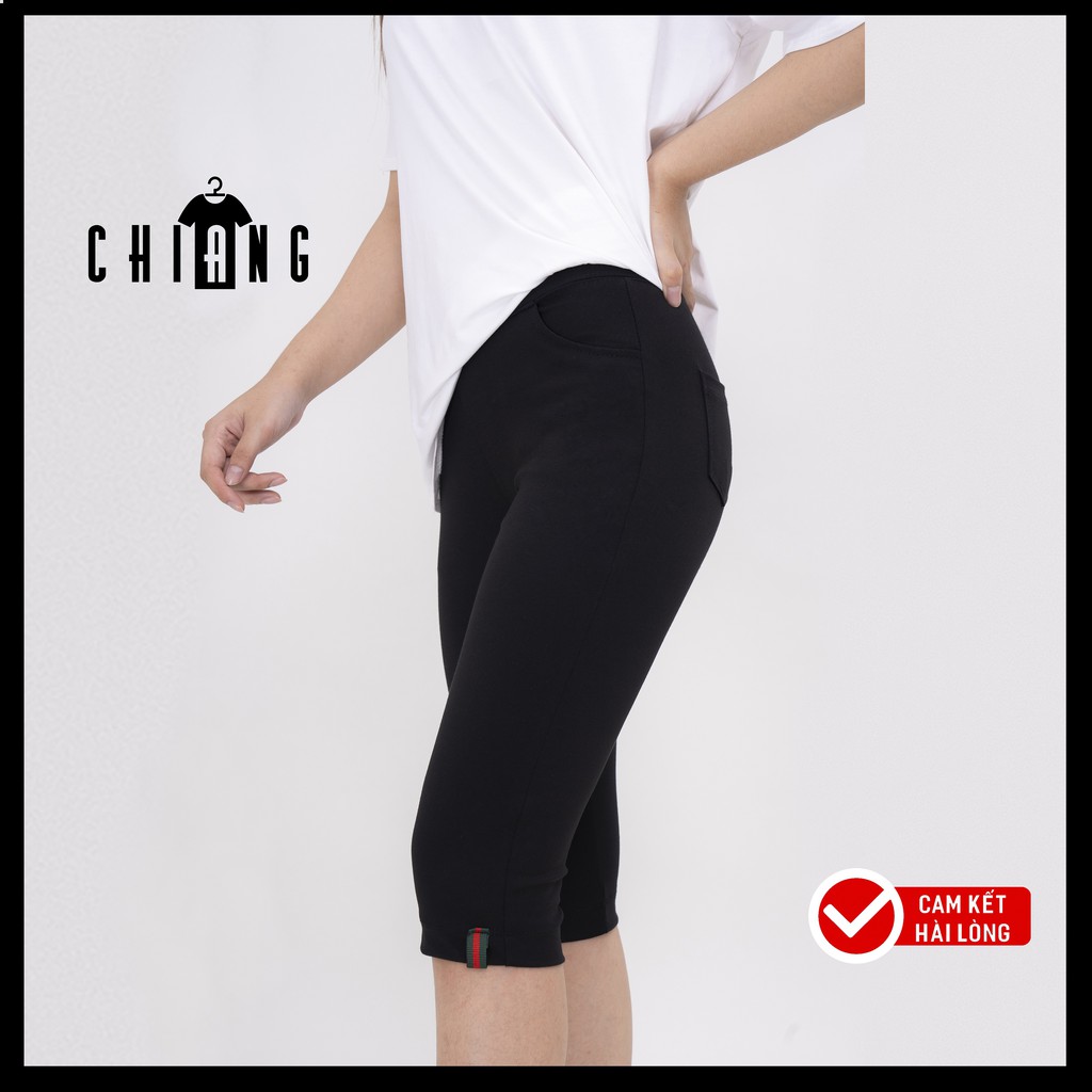Quần Legging Lửng Qua Gối Vạch Đỏ CHIANG Chất Umi Co giãn mềm mịn thoáng mát không xù lông F13 | BigBuy360 - bigbuy360.vn