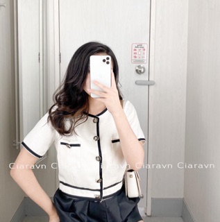 Áo dạ mỏng tay ngắn, quần tafta