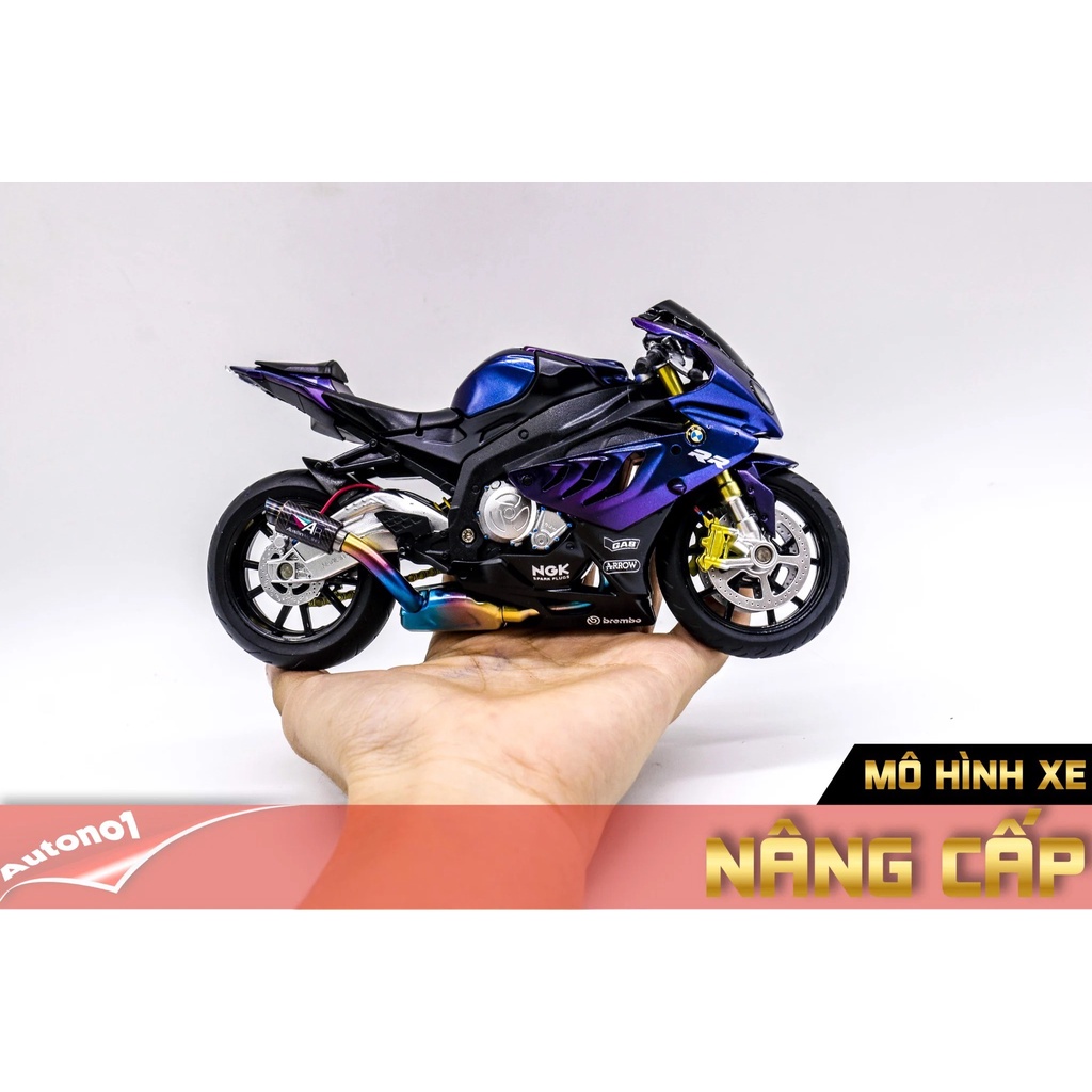 MÔ HÌNH XE BMW S1000RR ĐỘ GALAXY 1:12 AUTONO1 D138