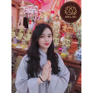 Áo tràng loại đẹp cho nữ thấm hút mồ hôi chất rất dày dặn mềm mát - Đồ lam đi chùa cho nữ