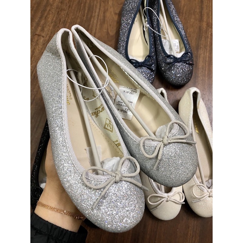Giày bệt búp bê lót êm Marcha ballenrina nhũ kim tuyến sang chảnh giá web 39.9$ | BigBuy360 - bigbuy360.vn