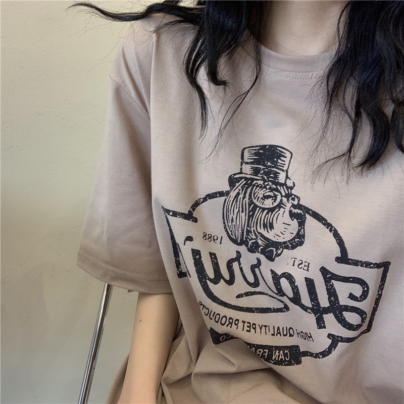 NZN Mới Áo Thun Tay Ngắn Dáng Rộng Phong Cách Hàn Quốc Cho Nữ