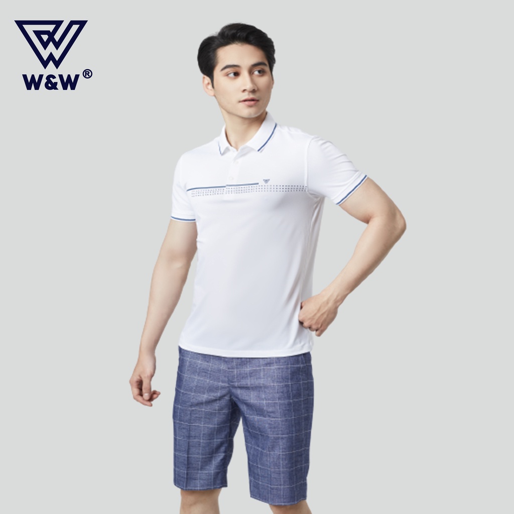 Áo Polo Nam W&amp;W Dáng Slim Fit Ôm Gọn Gàng, Tôn Dáng, Vải Coolmax Hạn Chế Nhăn, Mềm Mại, Thoáng Khí Tốt WPO83S