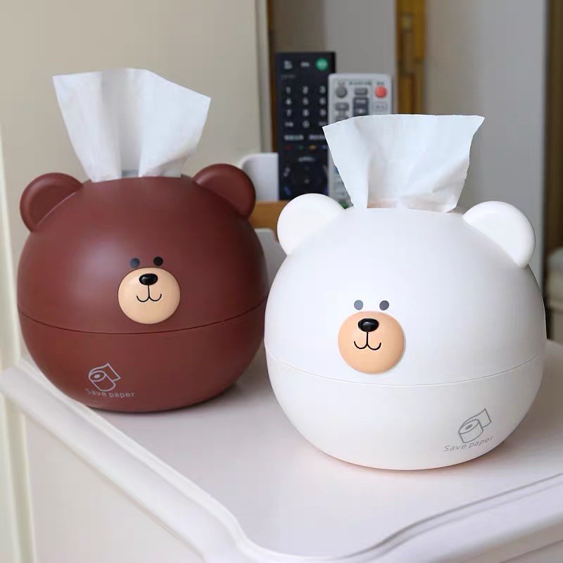 Hộp đựng giấy ăn để bàn hình chú gấu siêu xinh và đáng yêu