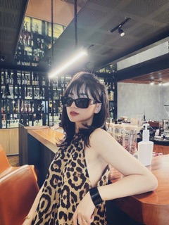 đầm 2 dây da beo siêu hot
