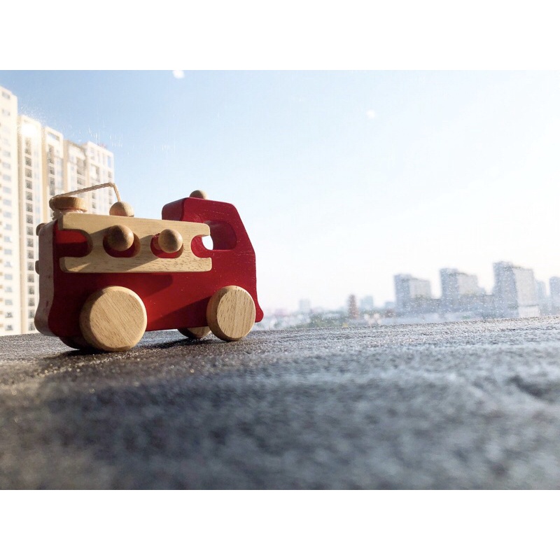 Đồ chơi trẻ em,đồ chơi gỗ, Xe Cứu Hoả-Máy Bay Trực Thăng đáng yêu cho bé