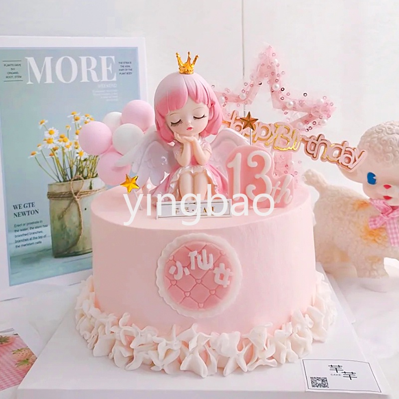 Búp Bê Công Chúa Xinh Xắn Trang Trí Bánh Kem