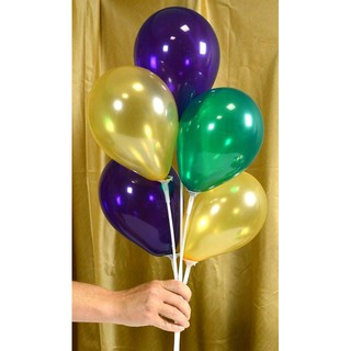 Bộ 10 vỏ bóng tròn 30cm kèm que gắn bóng cầm tay