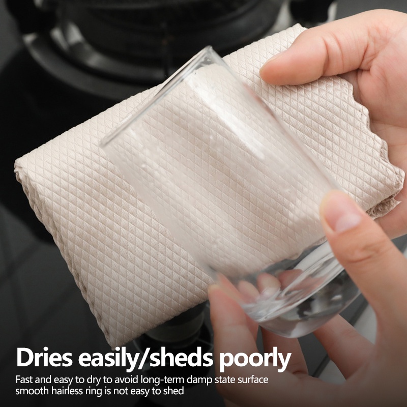 Không có dấu vết Khăn lau kính Khăn thấm bát đĩa Vải dùng cho bộ đồ ăn Khăn lau nhà bếp Khăn lau cho nhà bếp Dụng cụ vệ sinh gia đình