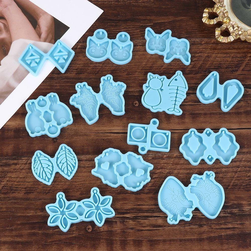 Khuôn Silicone Làm Bông Tai DIY Hình Học Tiện Dụng