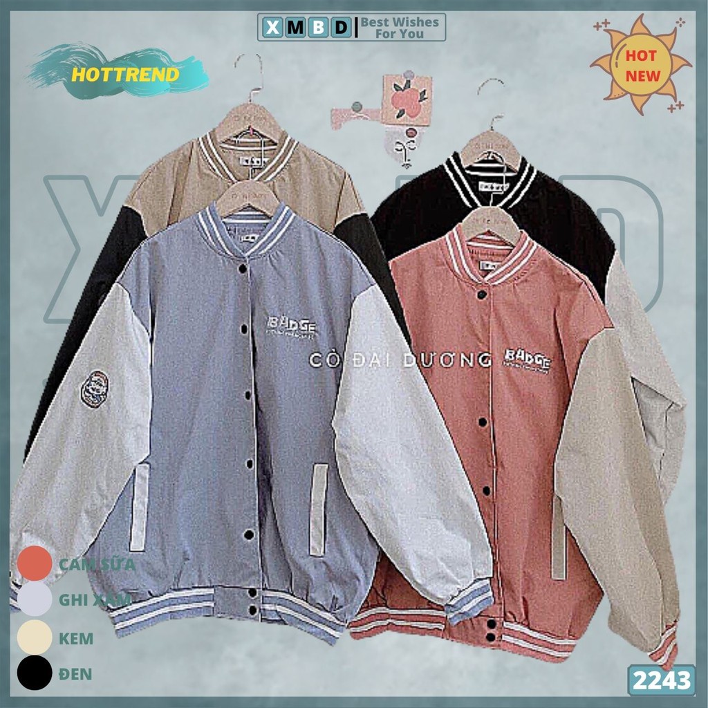 Áo Khoác Dù 2 Lớp Bomber Jackets Nam Nữ Gió 2 Lớp Couple Unisex Siêu Hot BADGE - AK2243