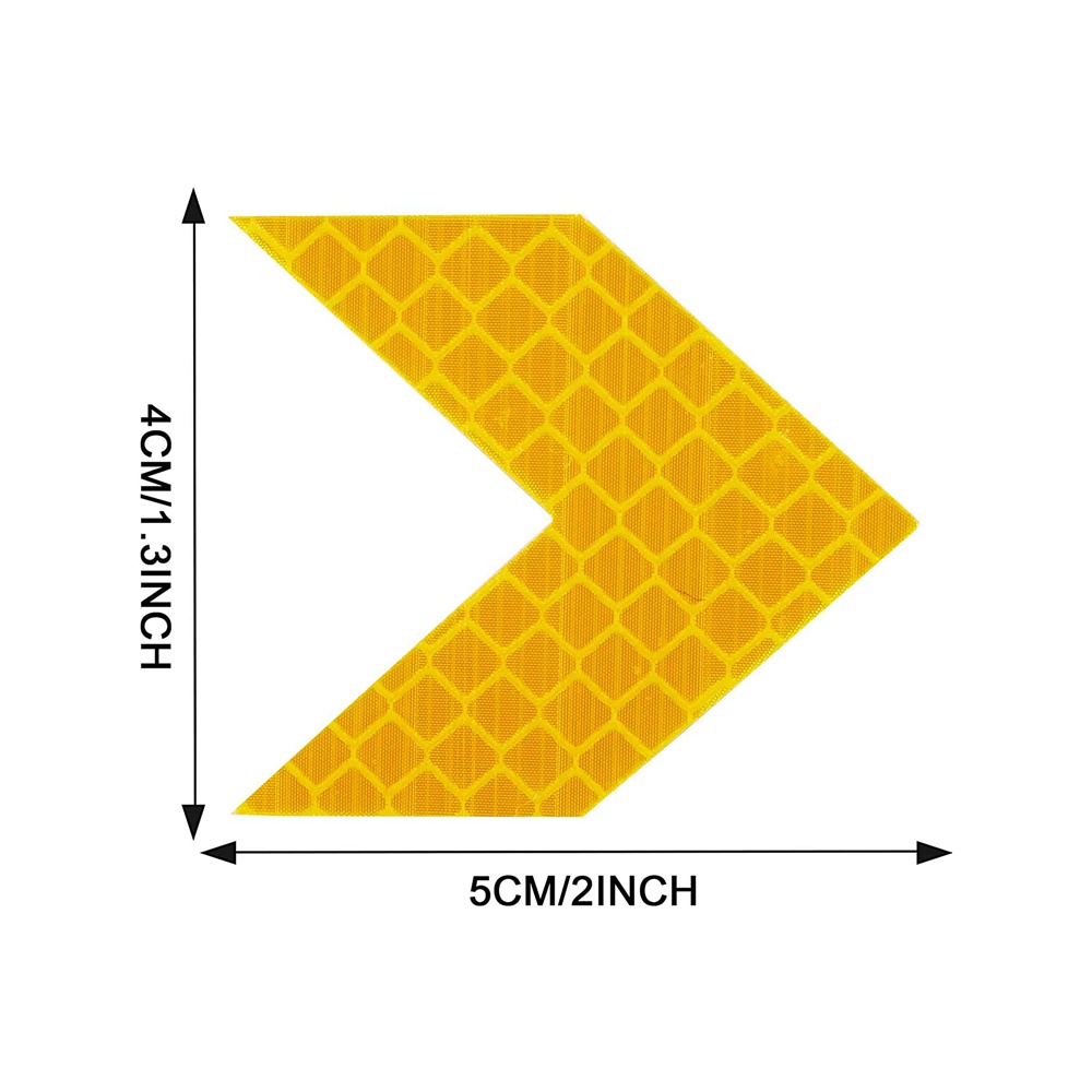 Bộ 20 Miếng Dán Phản Quang Cảnh Báo An Toàn Chống Thấm Nước Hình Mũi Tên Phản Quang Cho Xe Hơi/Xe Máy