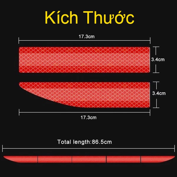 Miếng Dán Phản Quang Cảnh Báo An Toàn Tiện Lợi Dành Cho Xe Hơi