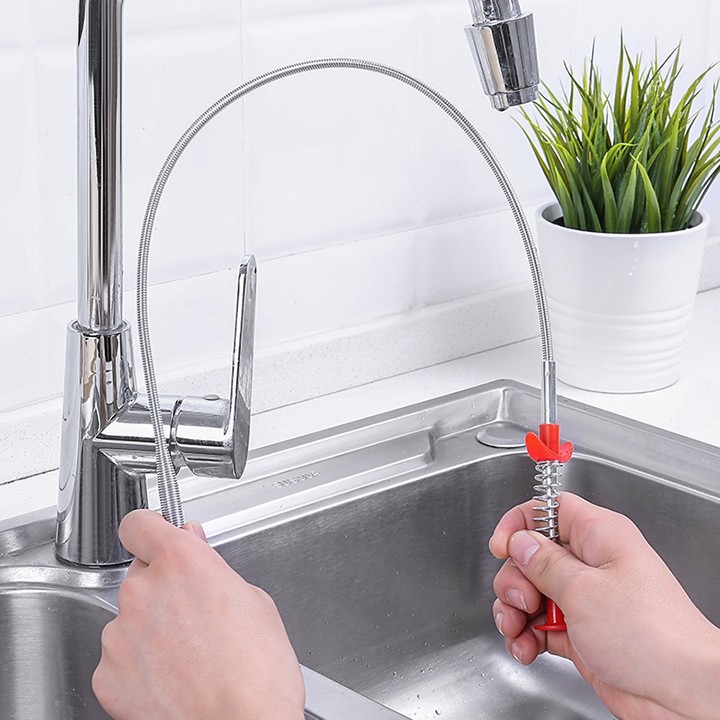 Dụng Cụ Gắp Rác Thông Cống - Ngăn Nghẹt Cống, Bồn Cầu, Bồn Rửa Chén, Lavabo 90cm