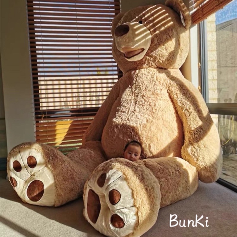 GẤU BÔNG TEDDY NÂU BỰ 3M4 KHỔ VẢI TO KHỔNG LỒ CAO CẤP BUNKI