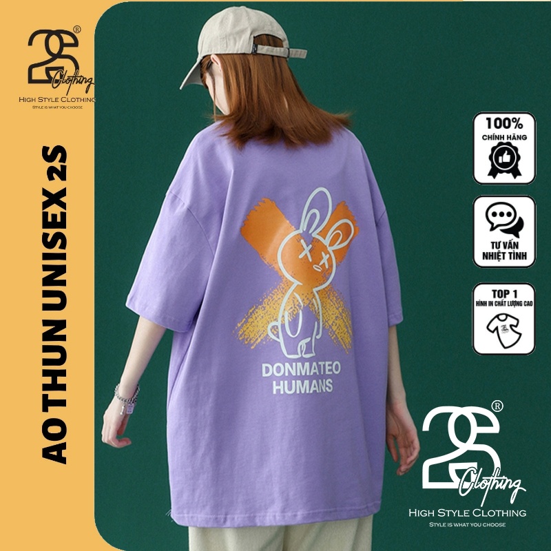 Áo Thun Unisex 2S Clothing - DK27 Form Rộng Tay Lỡ, Áo Phông Nam Nữ Freesize