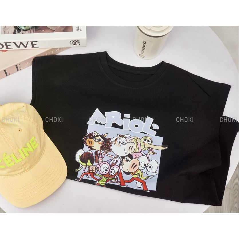 Áo Sát Nách CHOKI Phông Ba Lỗ Nữ Form Rộng Đẹp Phong Cách Hàn Quốc Hoạt Hình Ariol Ms98731