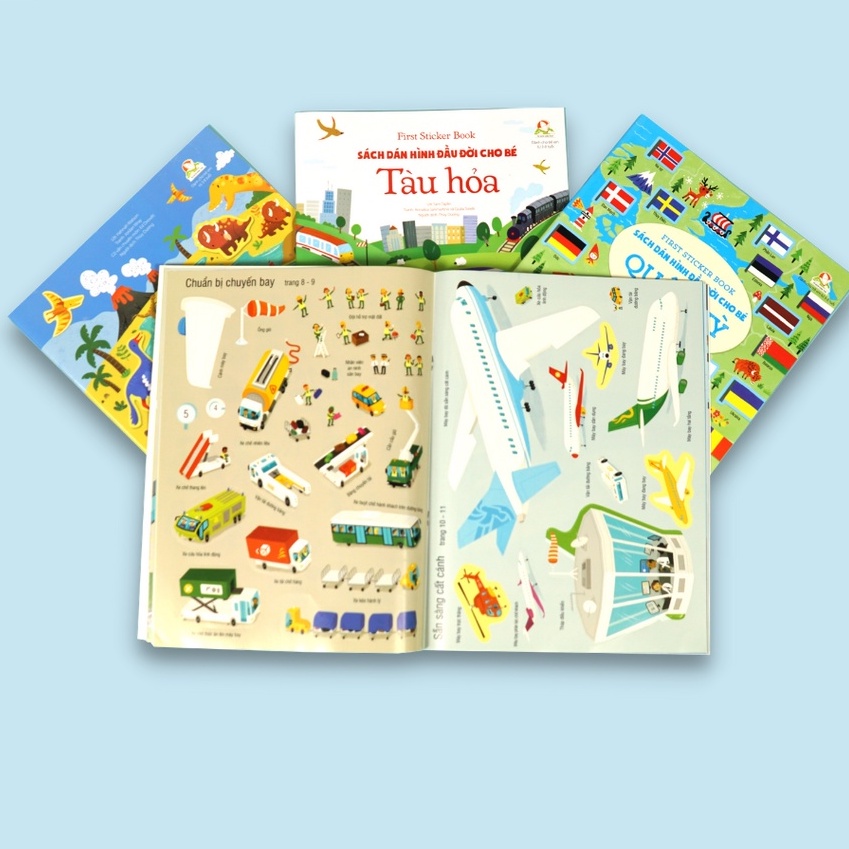 SÁCH - First sticker book - Sách dán hình đầu đời cho bé - Sân bay