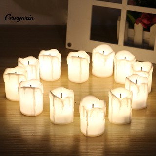(Hàng Mới Về) Set 5 Nến Điện Tử Có Đèn Led Trang Trí Bàn Tiệc