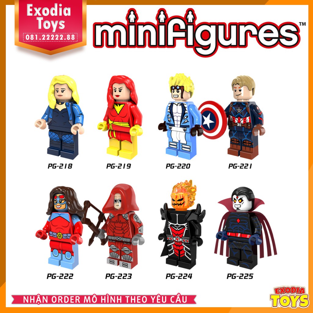 Xếp hình Minifigure Nhân vật siêu anh hùng Marvel và DC Comics - Đồ Chơi Lắp Ghép Sáng Tạo - POGO PG8059