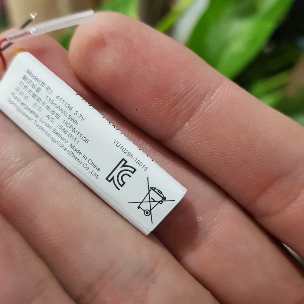 Pin 3.7V 135mah 36x11x4.1MM sử dụng cho tai nghe thiết bị có mạch bảo vệ- KhoDienTu