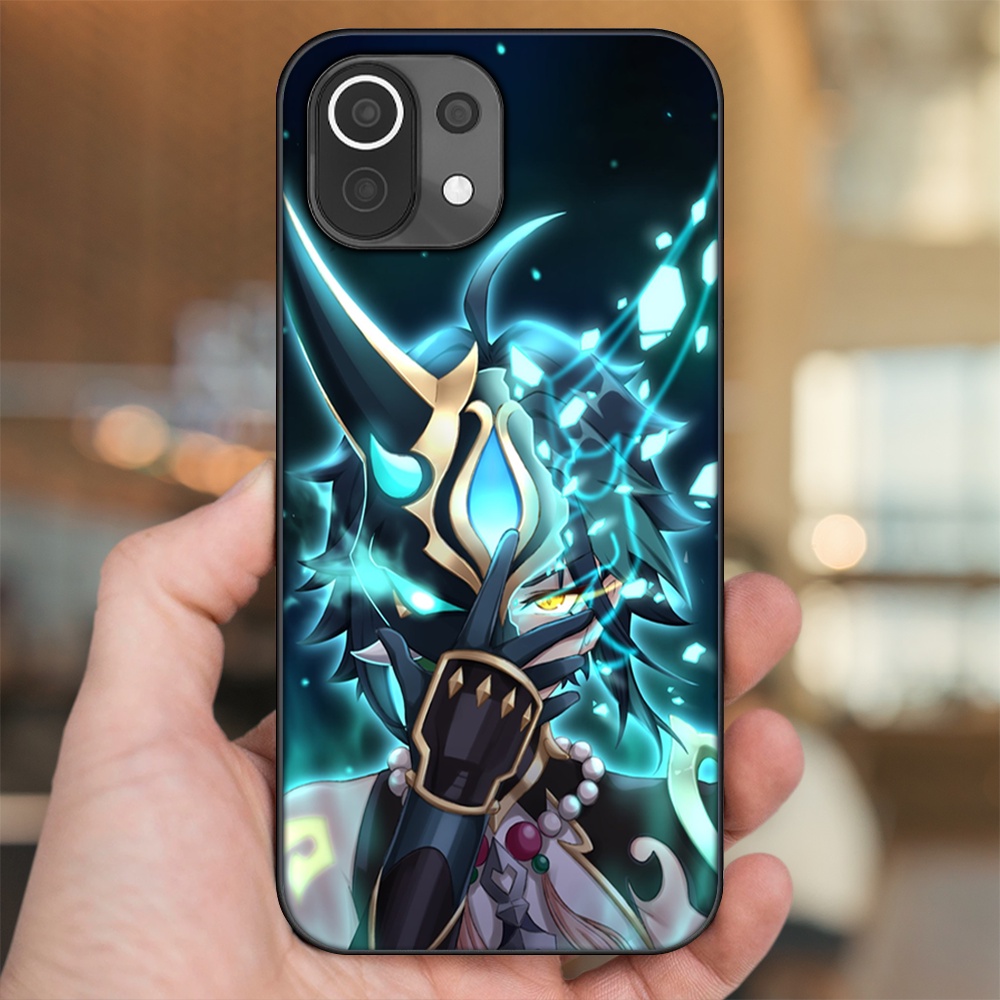 Ốp lưng Xiaomi Mi 11 Lite viền đen in hình Xiao Genshin Impact