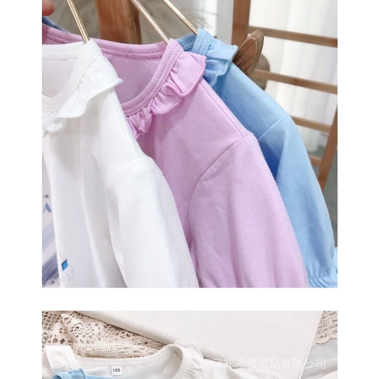 Đầm Ngủ Cotton Tinh Khiết In Hình Công Chúa Elsa Trong Phim Frozen Cho Bé Gái