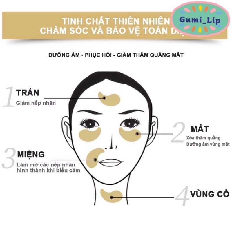 Mặt Nạ Mắt Tinh Chất Collagen Vàng giúp da hết thâm quầng trẻ hoá da