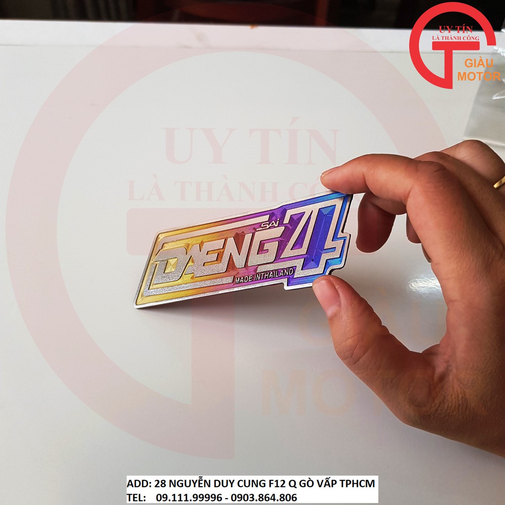 TEM TINTAN DAN XE MAY CHỮ DAENG 4 SIZE LỚN