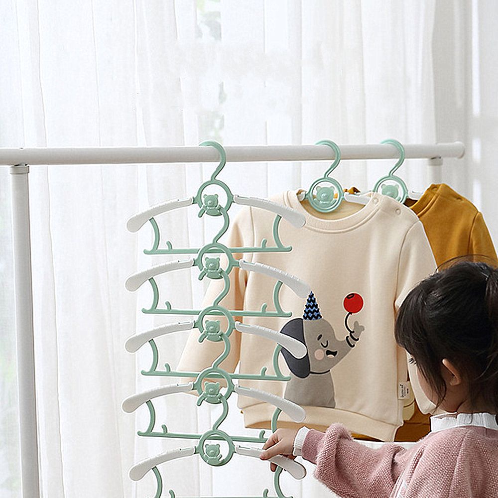 Set 5 Móc Treo Quần Áo Thiết Kế Chống Trượt Tùy Chỉnh Dễ Thương Đa Năng Tiện Dụng Cho Bé