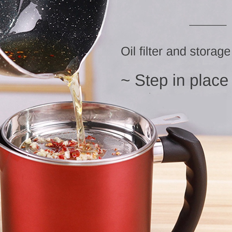 Bình Đựng Dầu Ăn 1.3L Có Nắp Lọc Dầu Nấu Ăn Tiện Dụng