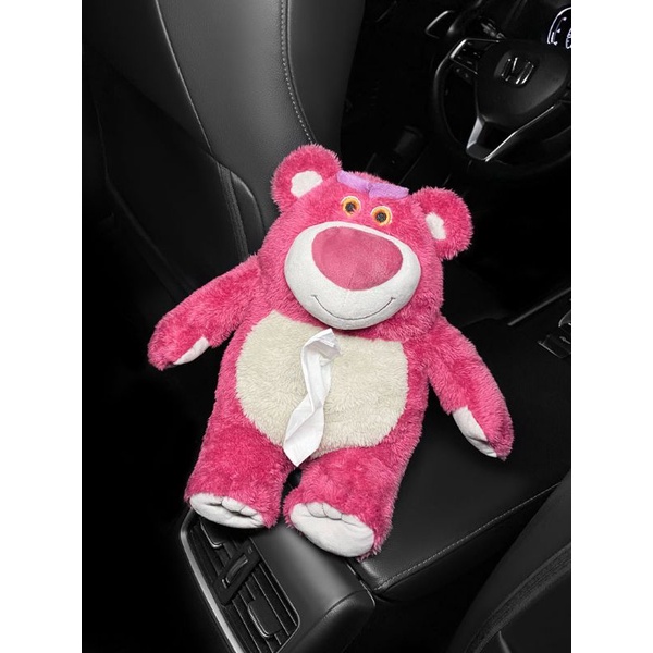 Hộp đựng khăn giấy treo xe hơi hình Gấu Lotso dễ thương